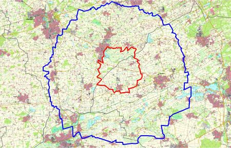 zu sehen ist eine Karte mit den Restriktionszonen